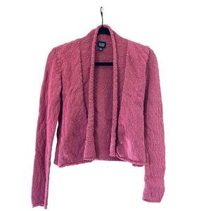 Eileen Fisher Cotton Knit Open Cardigan Sweater